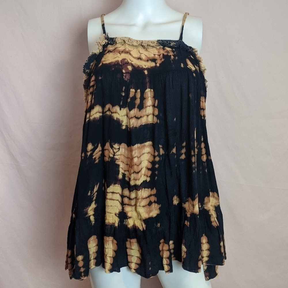 Raga Desert Daze Sharkbite Tie Dye Tank Top XS